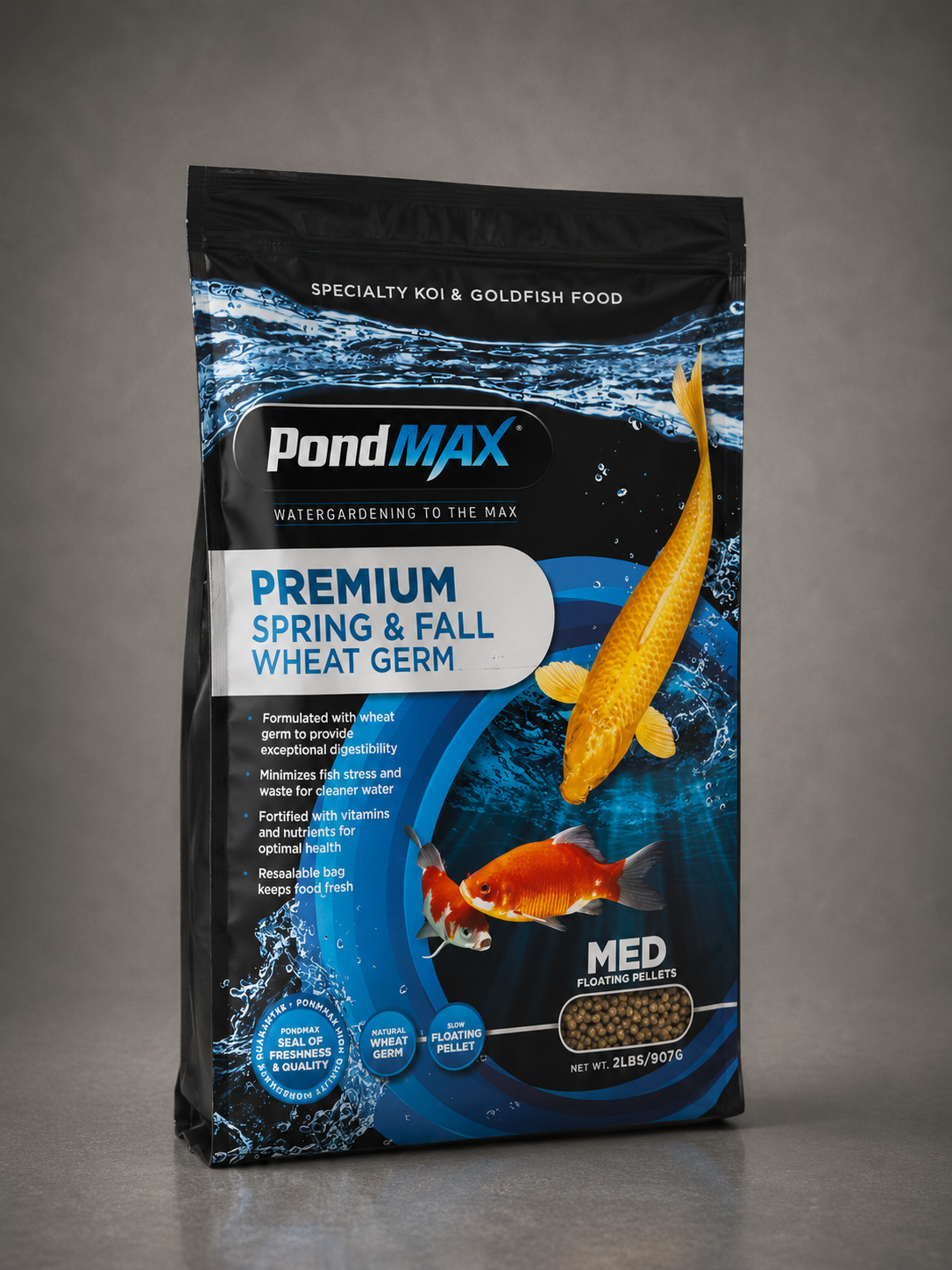 PondMAX Spring & Fall wheat-germ pond fish food bag