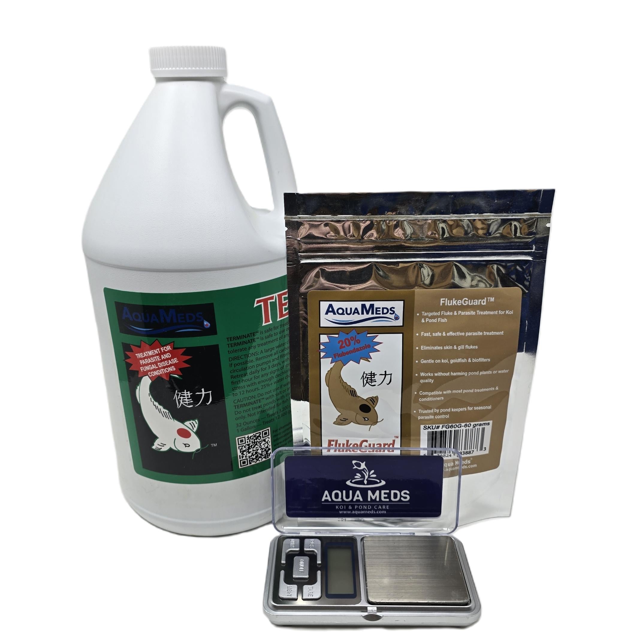Aqua Meds Terminate and FlukeGuard parasite treatment kit