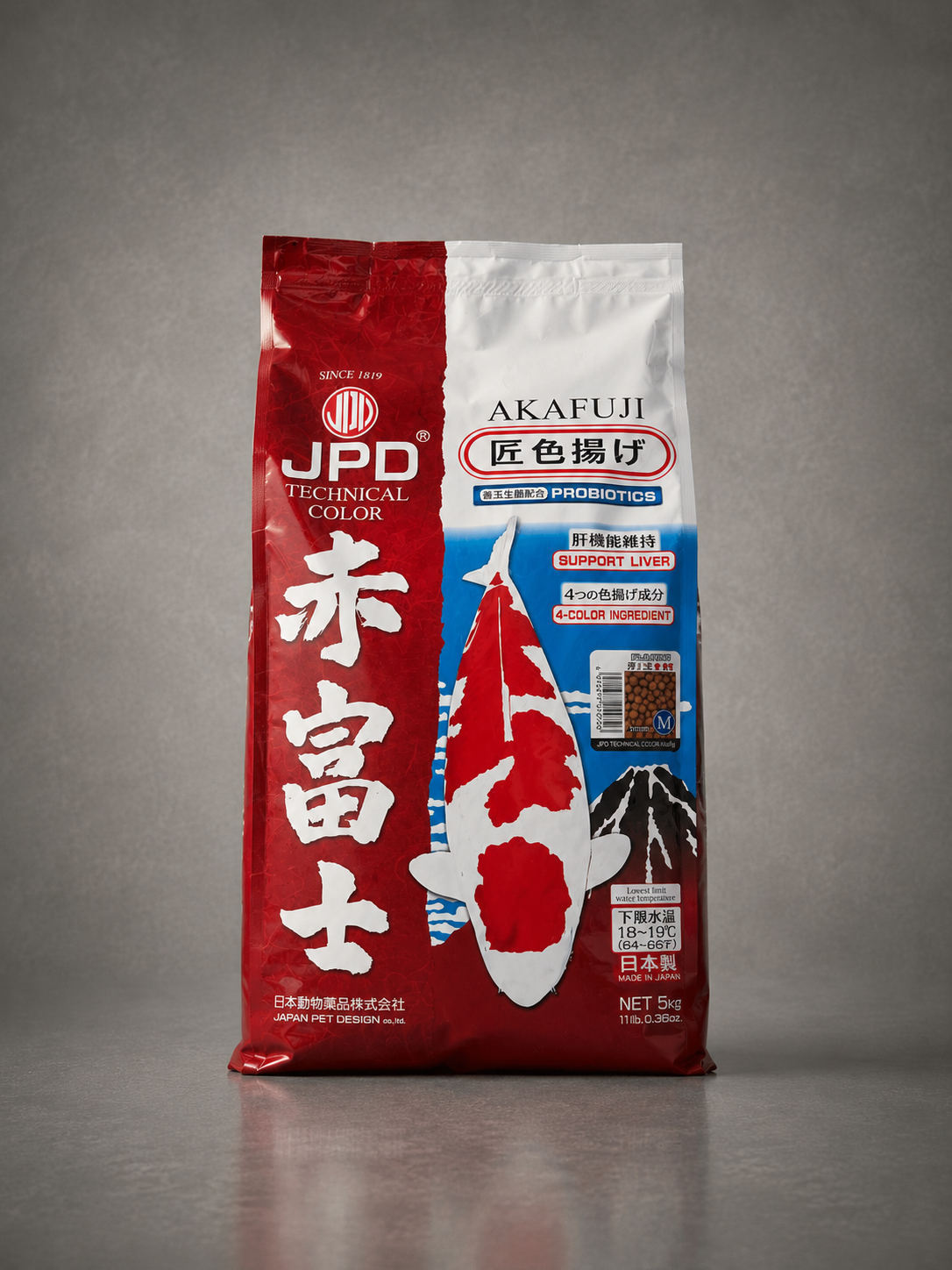 JPD AkaFuji color-enhancing koi food — 5 kg bag