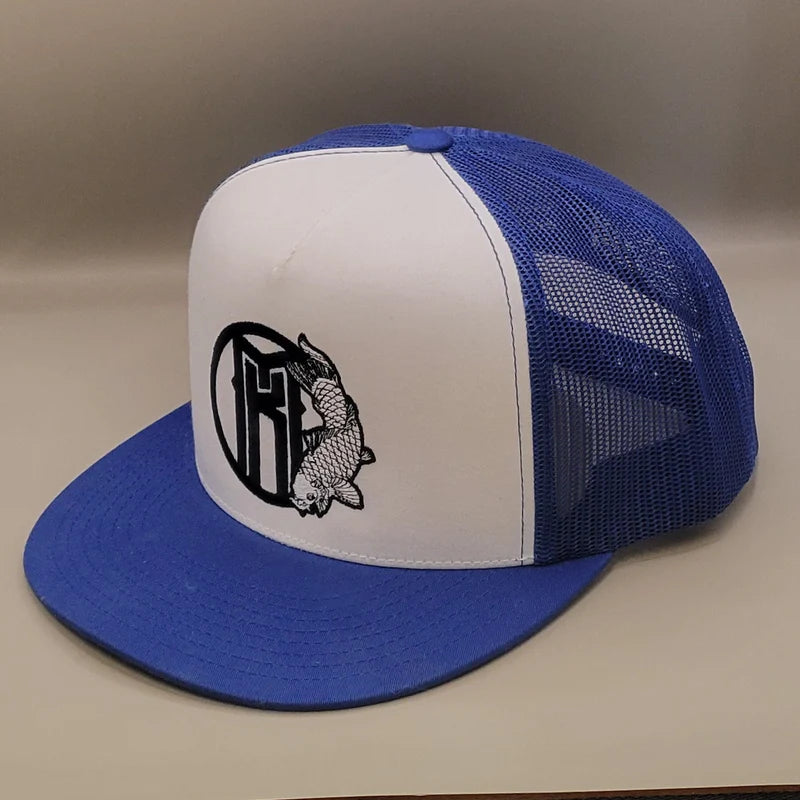 MK Snapback Cap - White/Royal Blue