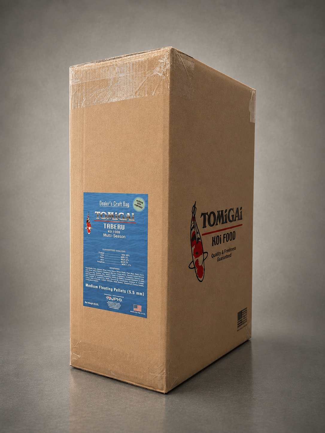 Tomigai Taberu year-round koi food — 40 lb box