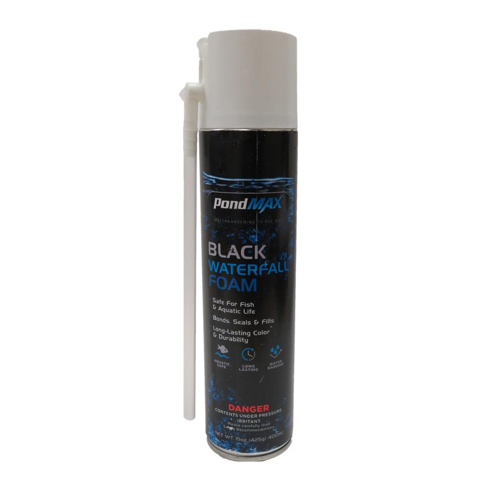 PondMAX Waterfall Foam Black Mystic Koi Water Gardens   21PF180 PondMax Black Waterfall Spray Foam 15oz 1 