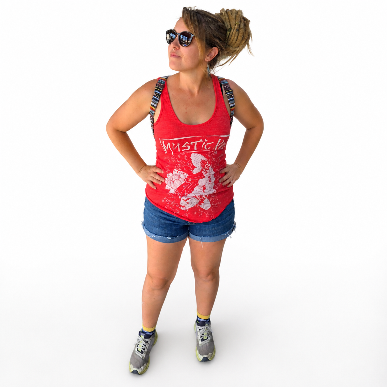 Mystic Koi Women's Racerback Tank - full length view