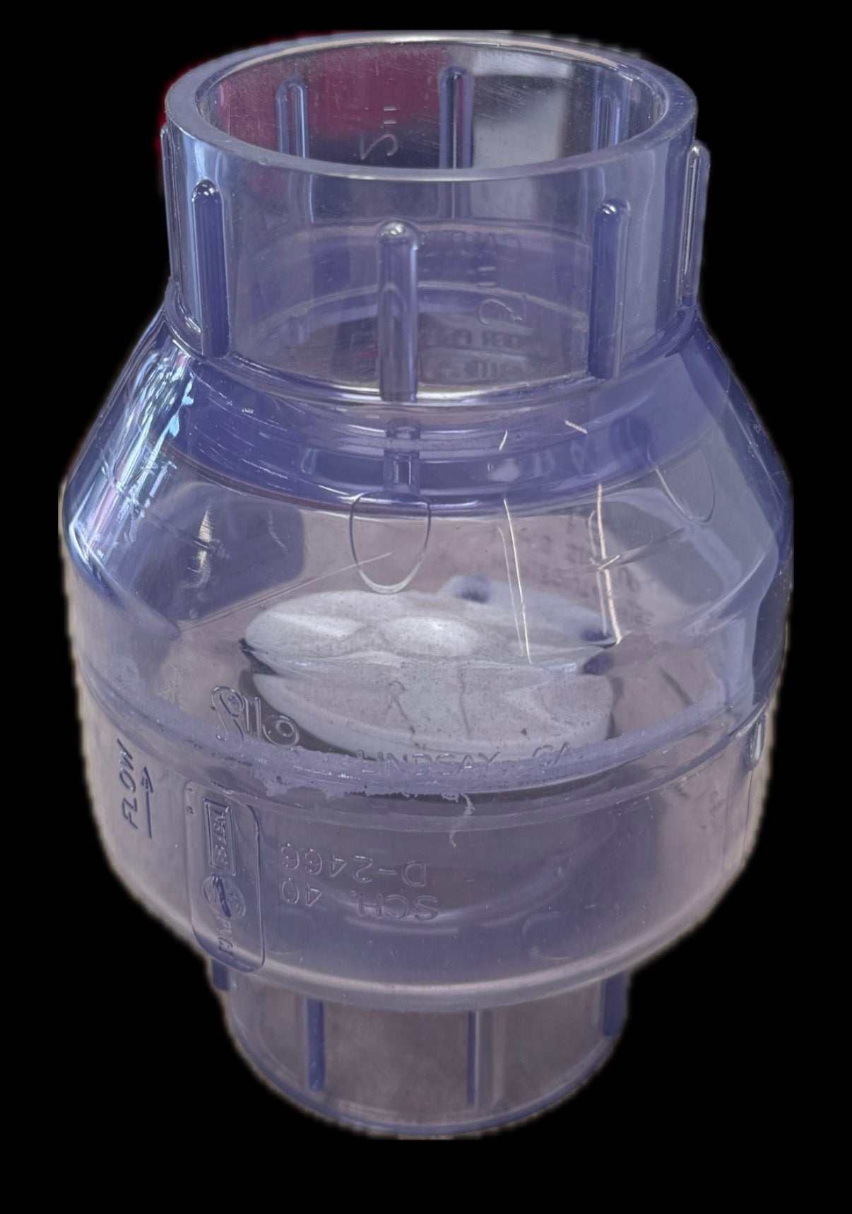 PVC Swing Check Valves - Clear
