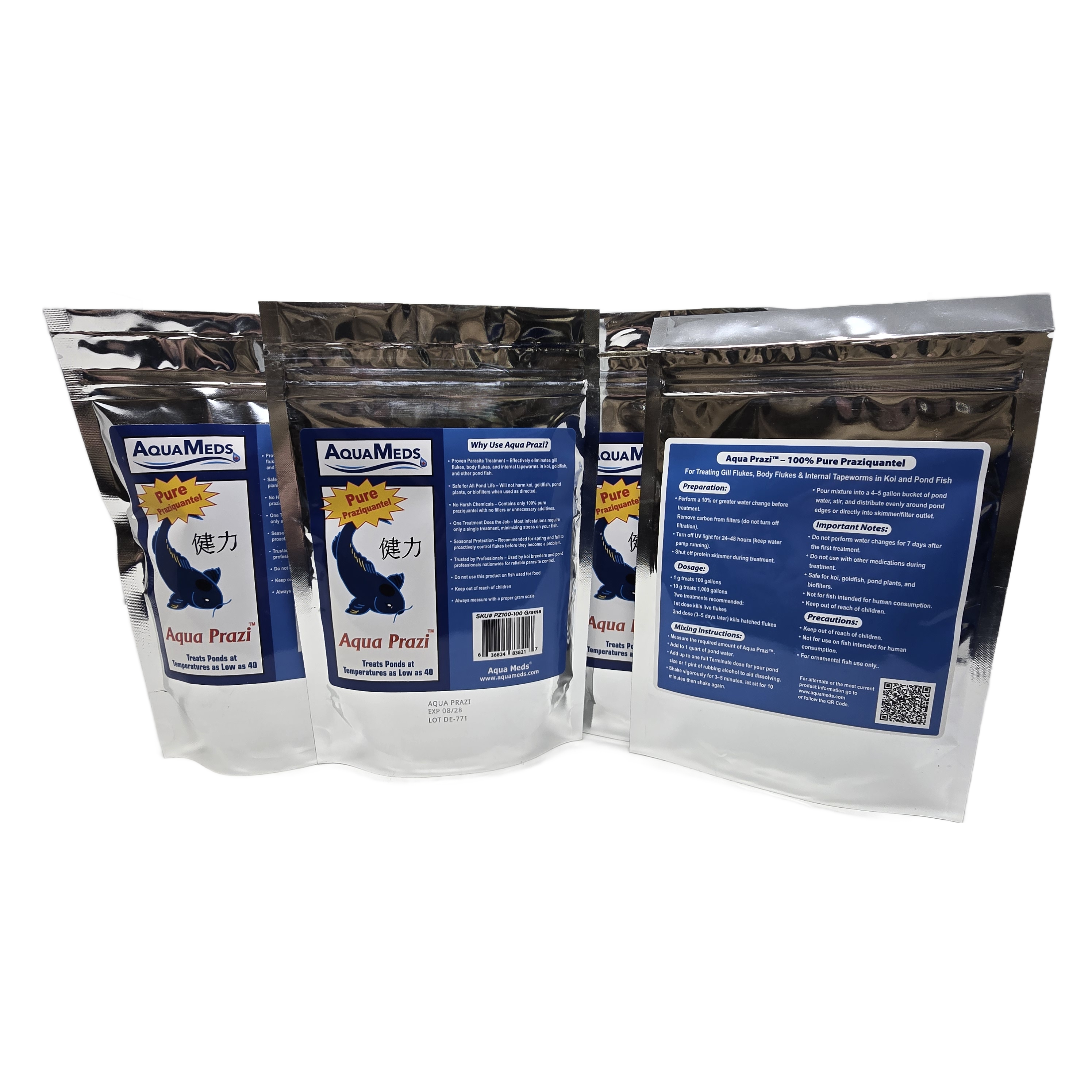 Aqua Meds Aqua Prazi praziquantel for koi flukes and tapeworms - all sizes
