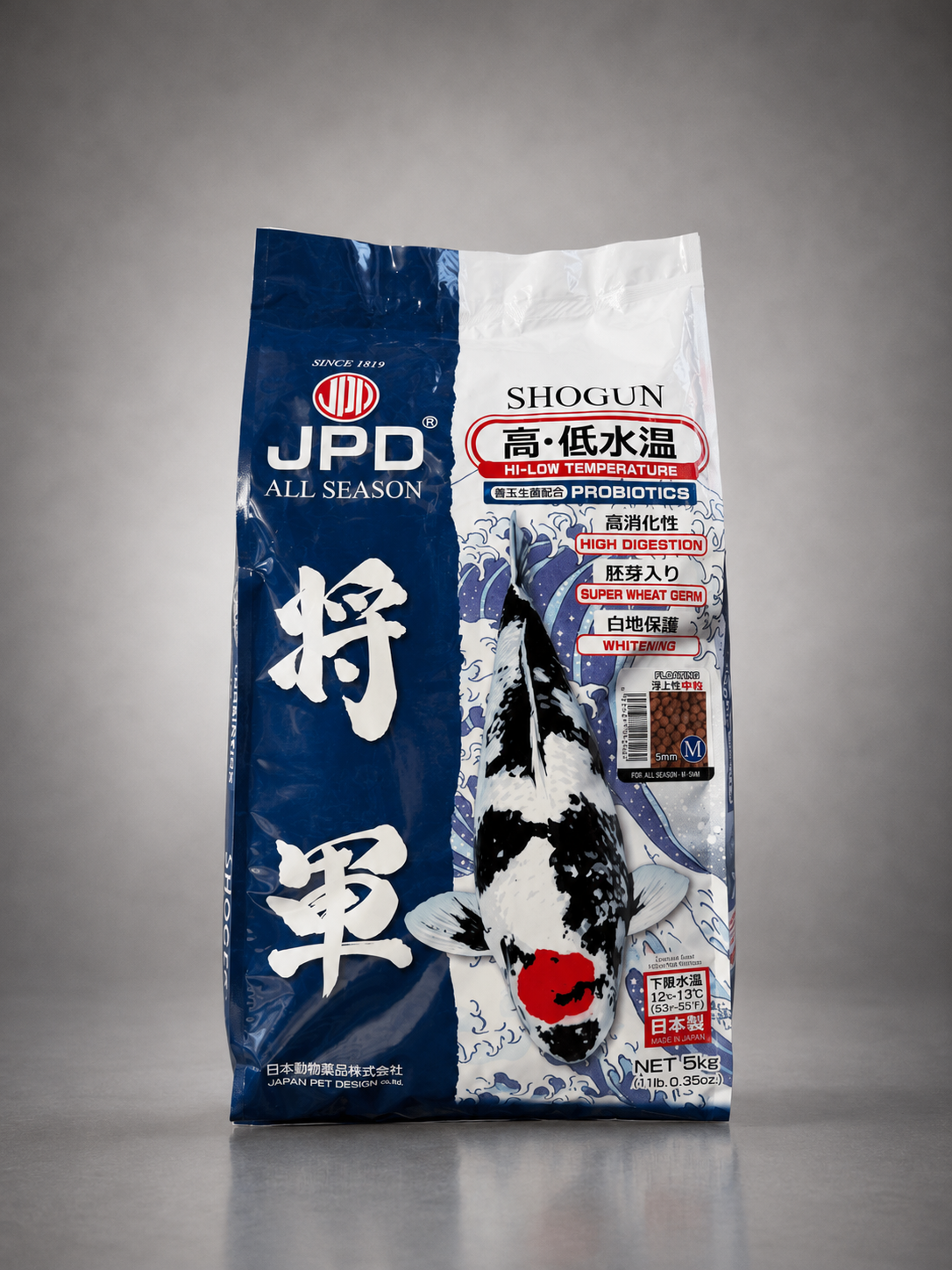 JPD Shogun all-season staple koi food — 5 kg bag
